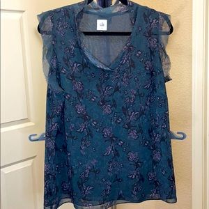 Blue/Purple Light Sleeveless Cabi Blouse